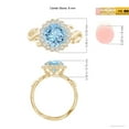 thumbnail image 5 of ANGARA Natural Vintage Inspired 1.6 ct Aquamarine Flower and Vine Ring in 14K Yellow Gold for Women (Size-8mm) | March Birthstone, Anniversary, Jewelry Gift for Women | Natural Aquamarine Ring, 5 of 9