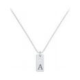 thumbnail image 1 of Small Initial Tag Necklace with Birthstone, 1 of 6