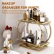 thumbnail image 2 of Organizador de perfumes YIWANFW de 2 niveles dorado para maquillaje, 2 of 9