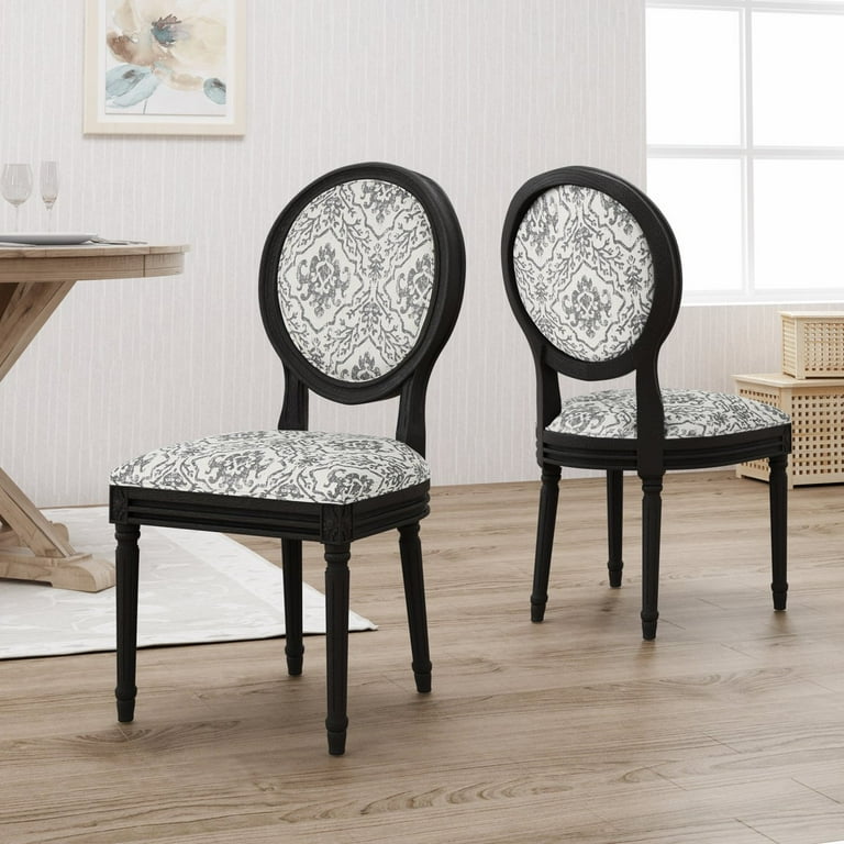 GDF Studio Rylee French Country Fabric Upholstered Wood Dining