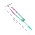 thumbnail image 2 of Unique Bargains 1 Pc 2 in 1 Eyebrow Tweezer for Bathroom Travel Hotel Green Pink Stainless Steel, 2 of 4