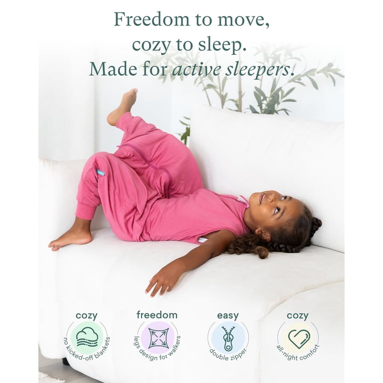 PurComfy Supersoft Toddler Sleep Sack With Feet Tog, Premium Bamboo  Viscose Sleep Sacks With Legs 2-Way Zipper Sleep Bag Walker 15-24 Month,  Cream
