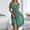 Green, variant on ZZwxWA Women's Dresses Floral Print Square Neck Puff Sleeve Ruffle Hem Loose Smock Midi Dress One-line Neck High Waist Womens Summer Sundress