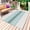 Teal green, variant on Teal Aqua Stripes Outdoor Rug 4x6 Ft - Reversible Patio Rug Outdoor Camping Rugs, Modern Ombre Abstract Aesthetics Washable Indoor Outdoor Area Rugs, Non-Slip Outdoor Carpet Runner for Deck/Porch