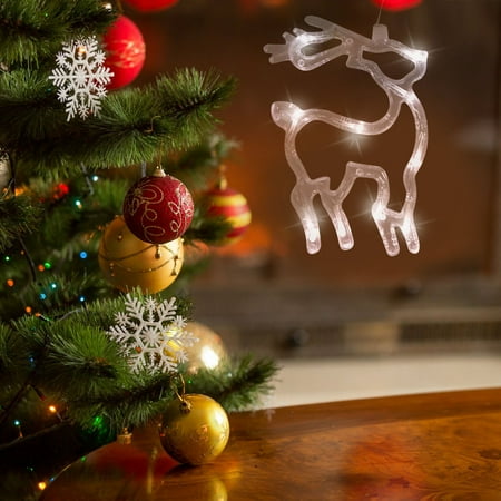 Niceauty Battery Operated White LED Window Lights Hanging with Suction Cup for Parties
