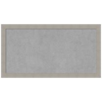 Amanti Art Woodgrain Stripe Grey Framed Magnetic Board 26 x 14 in.