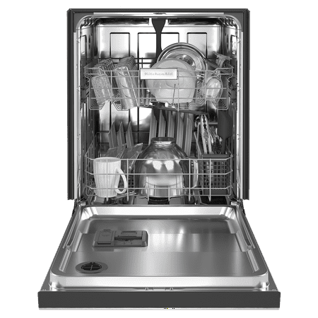 KitchenAid - 24" Front Control Built-In Dishwasher with Stainless Steel Tub, ProWash, 47 dBA - Stainless Steel