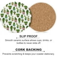 thumbnail image 5 of Round Drink Coasters, 6 Pcs Flowers in Pots Absorbent Ceramic Coaster with Cork Base for Coffee Cups Housewarming Gift for Home Decor, 5 of 5