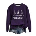 thumbnail image 2 of EGNMCR Chandail en Molleton de Noël Col Rond Imprimé Ample Manches Longues Sans Capuche, 2 of 4