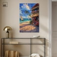 thumbnail image 2 of Art Remedy Modern Coastal Canvas, 24" x 36", Gallery Wrapped, Shopping at the Beach II, 2 of 7