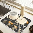 thumbnail image 2 of Yayeee Dish Drying Mat for Kitchen Counter 18" x 24" Microfiber Super Absorbent Coffee Decorative Pad, Halloween Dancing, 2 of 9