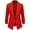 WSK2324-RED, variant on Women's 3/4 Sleeve Blazer Open Front Cardigan Jacket Work Office Blazer XL RED