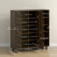 thumbnail image 3 of HOMCOM Shoe Storage Cabinet with 5-tier Cupboard and 5 Open Shelves, 3 of 10