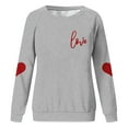 thumbnail image 4 of Bjutir Valentines Day Women Tops Sweatshirt Printed Round Neck Long Sleeve Casual Pullover Hoodie, 4 of 7