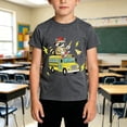 thumbnail image 2 of Little Boys T-shirt Raccoon School Bus Print Short Sleeve Crew Neck Youth Tees Size 6-7T, 2 of 4