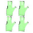 thumbnail image 2 of Billiard 4Pcs Universal Unisex Left Hand Three Finger Gloves  Billiard Accessorygreen, 2 of 8