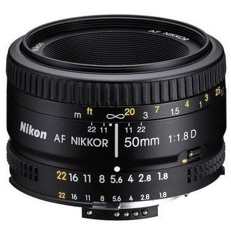 Nikon 50mm f/1.8D AF Lens for DSLR Cameras + Pixi-Advanced