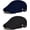 Black & Navy Blue, variant on Men's Flat Caps Mesh,2 Pcs Adjustable Breathable Newsboy Beret Ivy Irish Cabbie Hat for Outdoor Activities