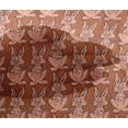 thumbnail image 4 of oneOone Viscose Chiffon Fabric Rabbit Block Printed Fabric 1 Yard 42 Inch Wide, 4 of 4