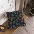 thumbnail image 5 of KLL Feathers And Butterflies Decorative Throw Pillow Covers Velvet Soft for Couch Sofa Bedroom Living Room Outdoor (No pillow core)- 16"x16", 5 of 5