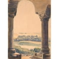 thumbnail image 2 of Poul Simon Christiansen 14x18 Black Ornate Wood Framed Double Matted Museum Art Print Titled - View from Viborg Cathedral Southern Tower (1906), 2 of 5