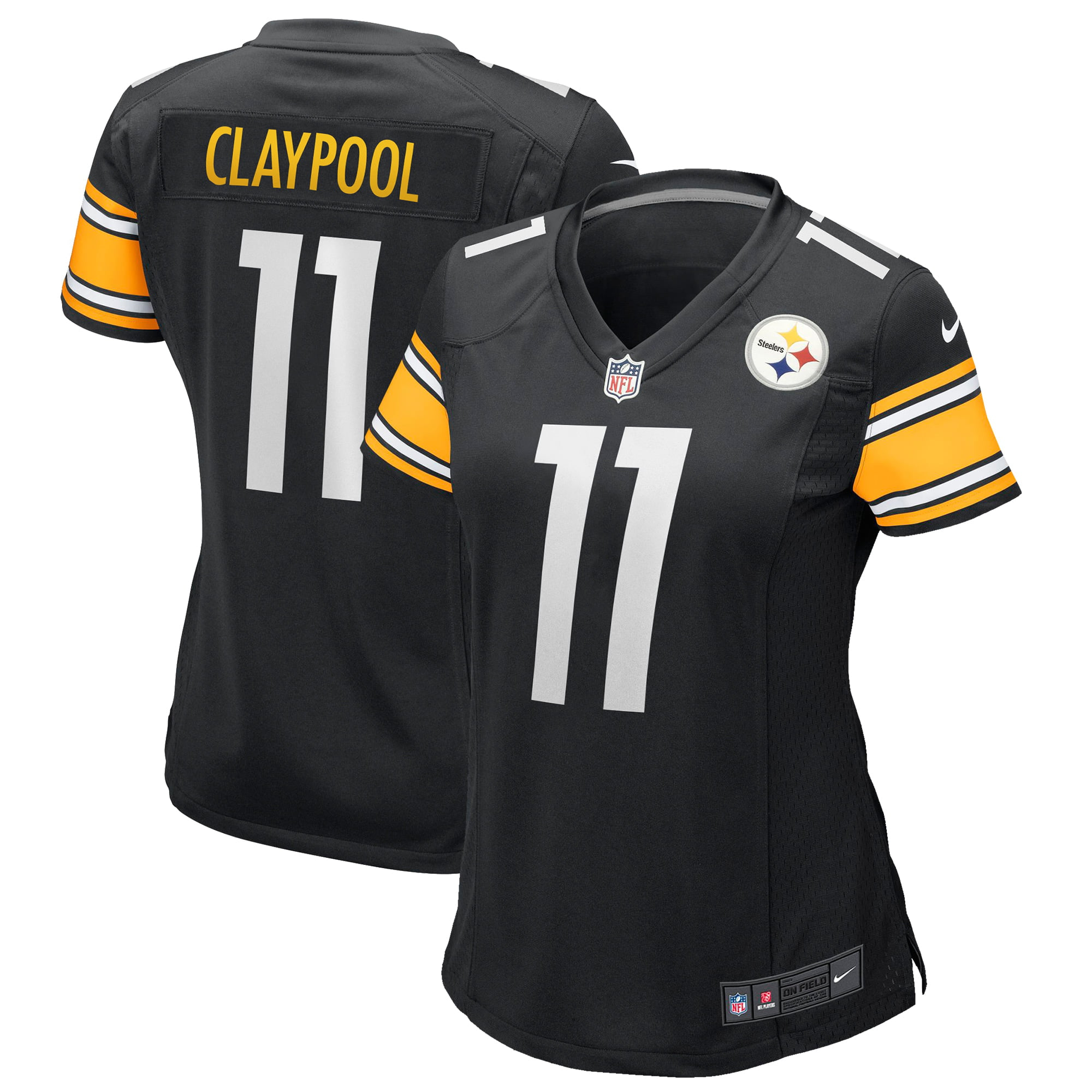 Chase Claypool Men's Game White Jersey  Steelers 