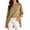 ZA-Khaki-3/4 sleeve tops for women, variant on Qzwdhjm Womens 3/4 Sleeve Tops Stand V Neck Linen Top with Asymmetric Hem Side Pleated Loose Casual Shirts for Summer Going Out