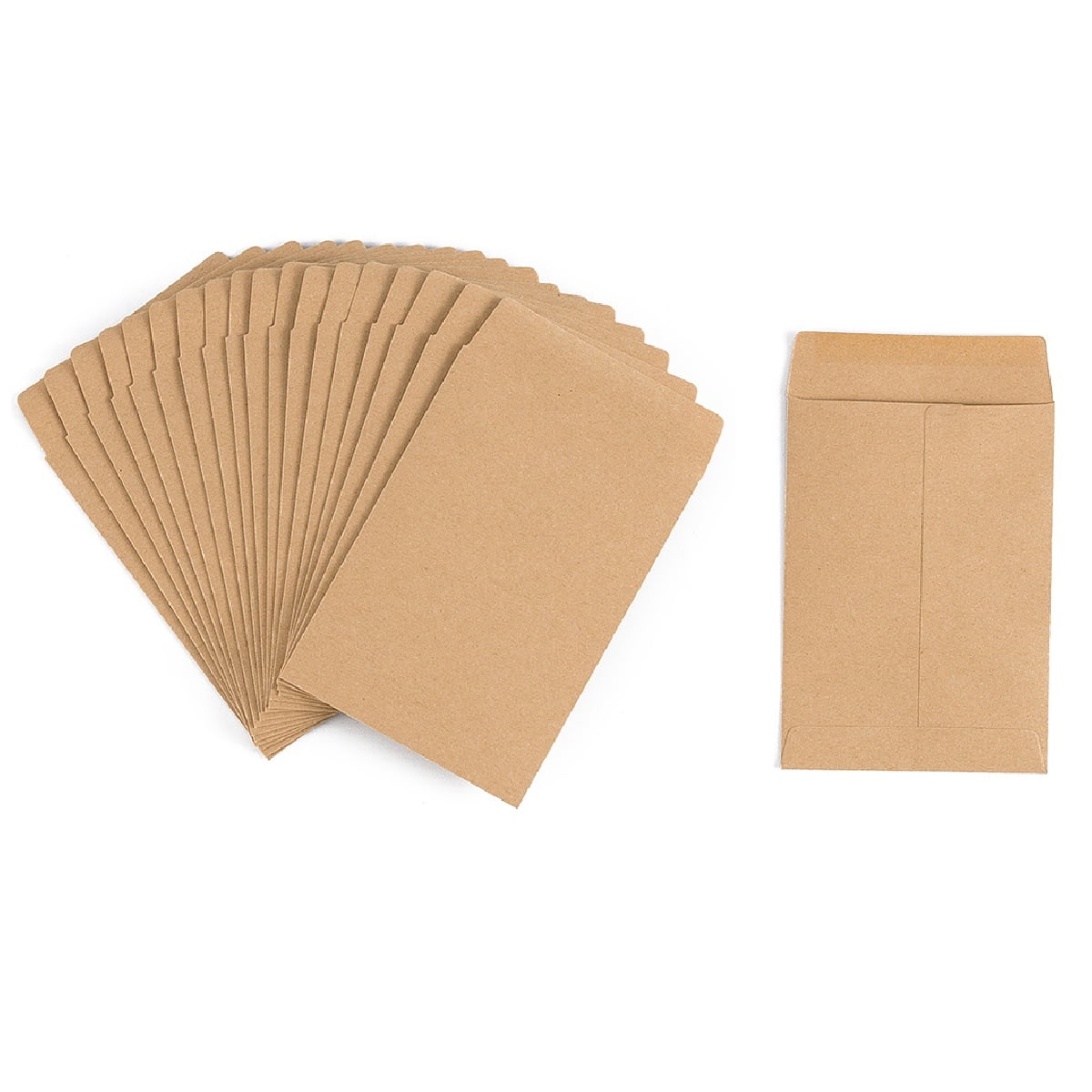 300 SMALL KRAFT COIN ENVELOPES WITH GUMMED FLAP CHANGE  SIZE 2.25 *3.5 Inch 