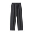 thumbnail image 5 of JAJAHO Mens Suit Pants Straight Leg Relaxed Fit Elastic Waistband Dress Pants Solid Color Business Casual Wear Cozy Trousers, 5 of 5