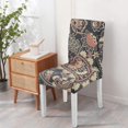 thumbnail image 4 of Chic Paisley Bohemian Dining Chair Covers 4 Pack Vintage Floral Ethnic Retro Colorful Pattern Washable Polyester Stretch Slipcovers Removable Protector for Artistic Home, 4 of 7