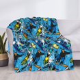 thumbnail image 3 of Naloa snow board blue Flannel Fleece Throw Blanket for Bed Couch, Thick Blanket - All Seasons Suitable for Women, Men and Kids-80"x60", 3 of 6