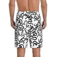 thumbnail image 3 of Kdxio Hand Drawn Snake Print Mens Sleep Shorts Bottoms Soft Comfy Pajama Wear Pants with Drawstring Pockets, 3 of 7