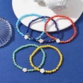 20pcs Flower Natural Shell Glass Seed Beaded Stretch Bracelet Mixed ...