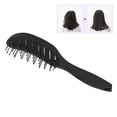 thumbnail image 3 of Comb, Nylon Round Head Teeth, Meniscus Curved Fit, Hollow Back Evenly Heated Hanging Hole Storage, 23.5cm Small Comb, 3 of 7