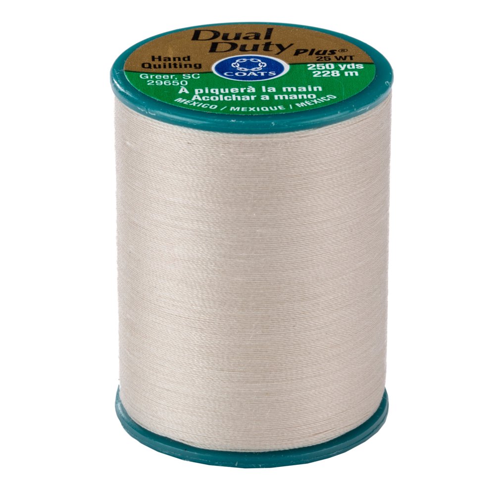 Coats & Clark Dual Duty Natural Polyester/Cotton Hand Quilting Thread, 250 yards