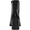 thumbnail image 3 of INC Womens Dasha Leather Square Toe Booties, 3 of 3
