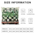 thumbnail image 6 of Nawypu Spring Summer Pillow Covers Set of 2, Green Eucalyptus Leaves Black Buffalo Plaid Check Truck Throw Pillows Cases, Modern Farmhouse Cushion Covers for Home Sofa Couch Decorations, 6 of 6