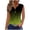 Green, variant on Womens Summer Tops, Printed V-Neck Sports Top for Outer Wear Layering Slim Sleeveless
