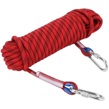 

Climbing Rope 10Meters Diameter 12Mm Multifunctional Rescue Escape Rope Rope Safety Rope With 2 Carabiners For Climbing Boating Caving Engineering