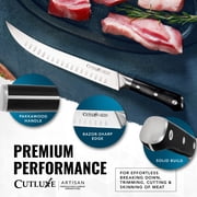 Cutluxe 10 Butcher Cimeter Knife, Ultra Sharp German Steel Blade