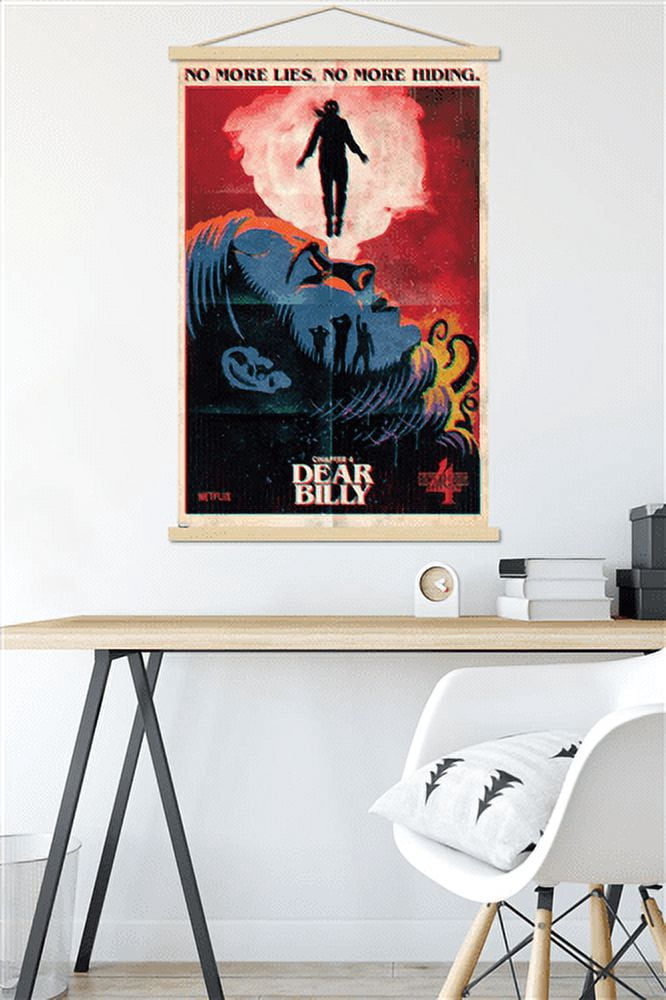 Netflix Stranger Things: Season 4 - Dear Billy Wall Poster with Magnetic Frame, 22.375" x 34"