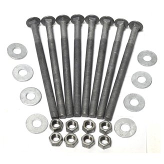 Lot De 50 Boulons Hexagonaux Galvanisés 1/2-13 X 7 Pouces - Acier, écrous Inclus, Neufs, Pour Bricolage