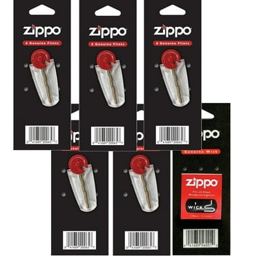 Zippo Lighter 5 Flint card (30 flints) & 1 wick card