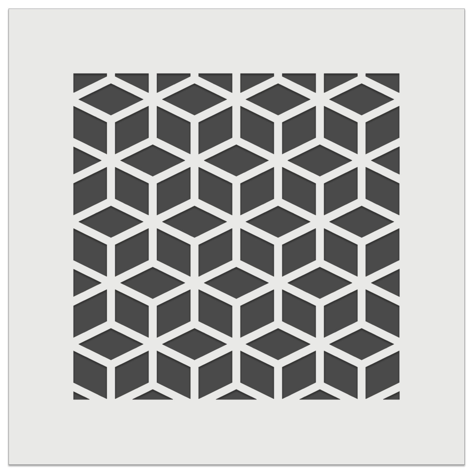 geometric cube optical illusion pattern diy cookie wall craft stencil 9 0 inch walmart com