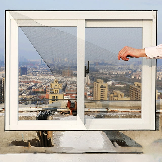 Apmemiss Clearance Window Screen Adjustable DIY Window Screens Mesh for House Windows with White Frames