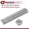 thumbnail image 5 of 20 Set 12G Bicycle Spokes 190mm Bike Wheel Spokes Carbon Steel Galvanized Silver Tone, 5 of 7