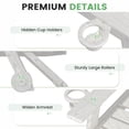 thumbnail image 4 of U-HOMY Outdoor Chaise Lounge Set of 2, HDPE Wood Grain Patio Lounger with 6-Position Adjustable Backrest, 4 of 8