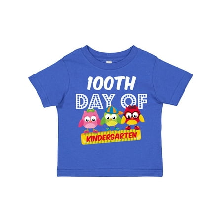 

Inktastic Owl 100 Days Kindergarten Gift Toddler Boy or Toddler Girl T-Shirt
