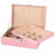 thumbnail image 1 of Jewelry Box Organizer for Women Girls, 2 LayerS Large Men Jewelry Storage Case, PU Leather Display Jewellery Holder (Pink), 1 of 5