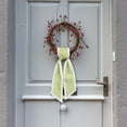 thumbnail image 4 of Wreath Sash for Front Door, Wreath Satin Sash Garland Ribbon Accessories, Wave WreathSash for Front Door Holiday, for Wreaths Yard Doorway Indoor Outdoor Bow Bridal Shower Home Decor, Green, 4 of 6